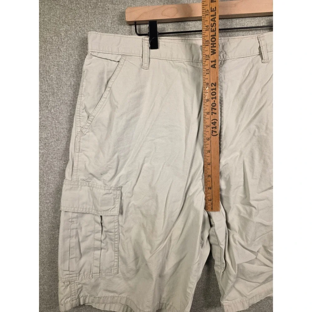 Wrangler Authentic Issue Mens 38 Cargo Shorts Beige Cotton Ripstop 60BTWDP